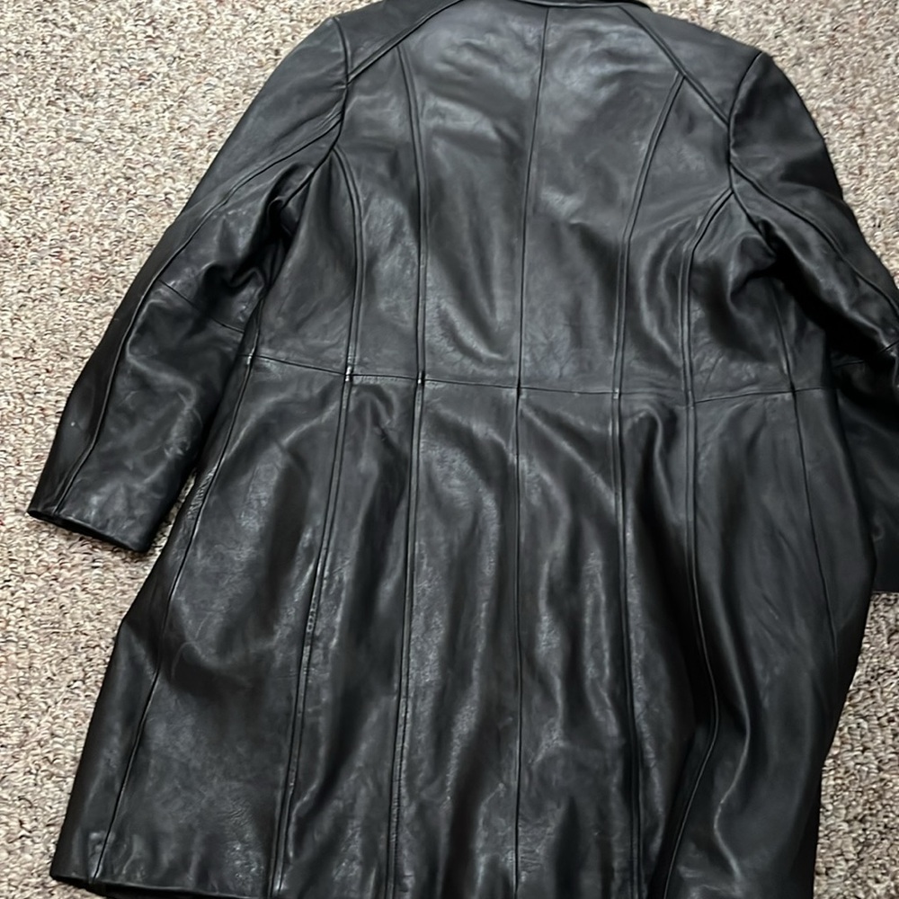 Womens mason and cooper 3/4 length leather jacket. - Picture 4 of 4